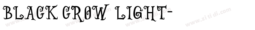 Black crow Light字体转换